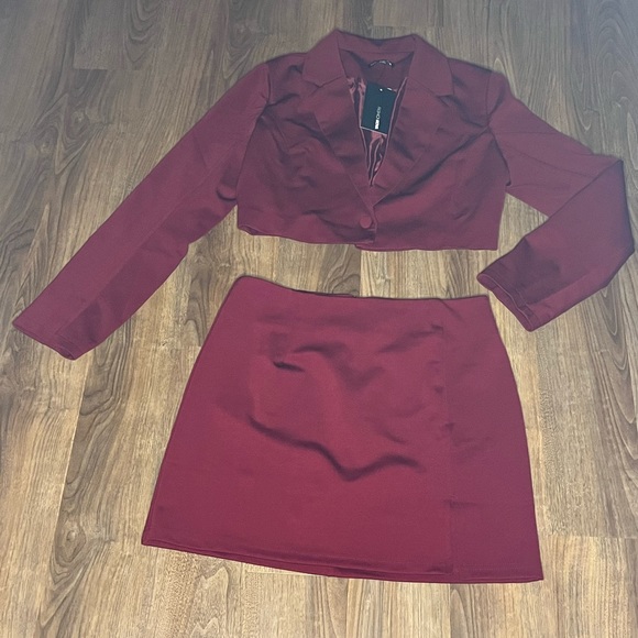 Fashion Nova Dresses & Skirts - Fashion Nova | Remy Skirt Set | Dark Red | size Large